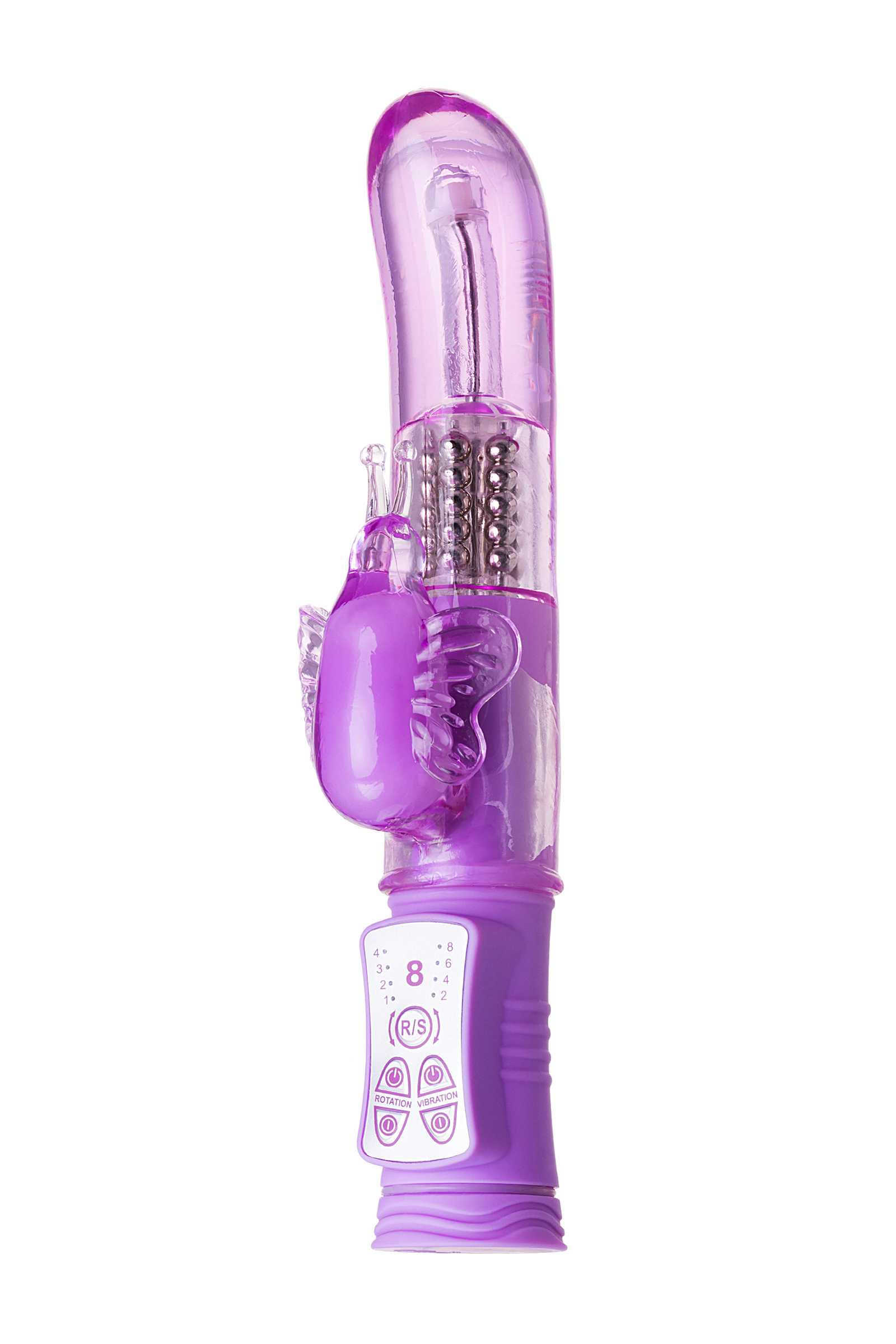 Вибратор с клиторальным стимулятором TOYFA A-Toys High-Tech fantasy, TPE, фиолетовый, 22,4 см