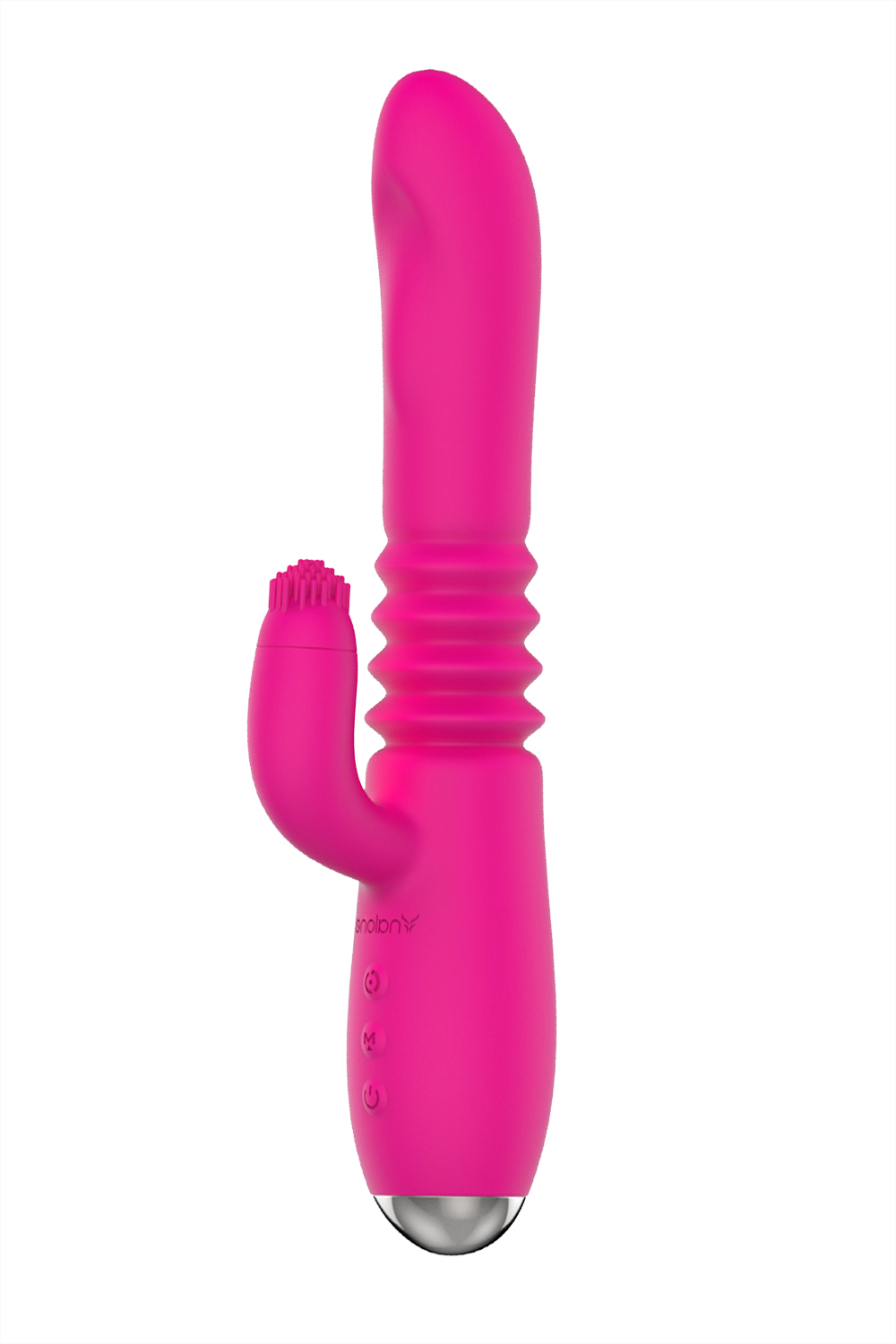 Вибратор с клиторальным стимулятором Nalone Idol Plus, силикон, розовый, 22,4 см