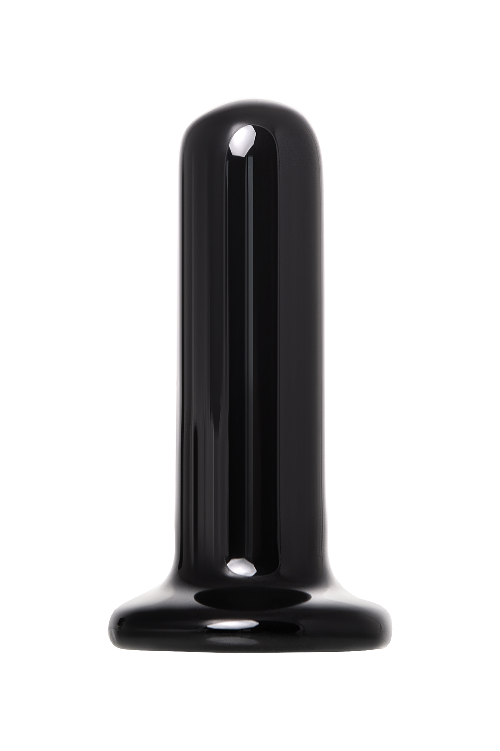 Стеклянный мини-вибратор Sexus Glass, стекло, черный, 10 см
