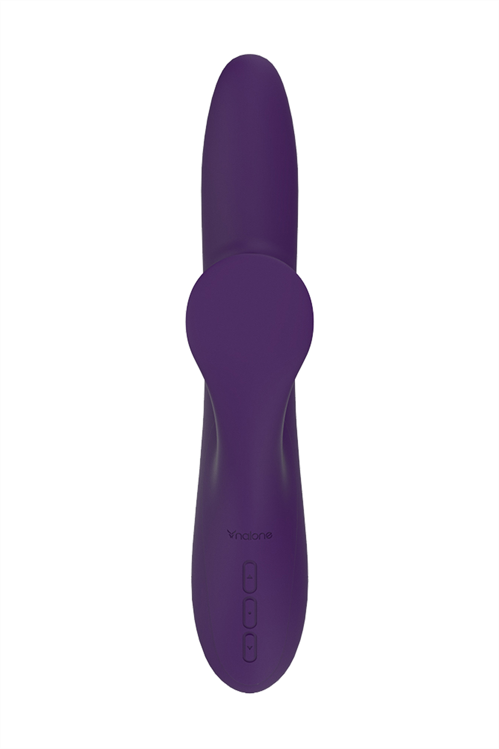 Вибратор с клиторальным стимулятором Nalone Peri, силикон, фиолетовый, 23,3 см